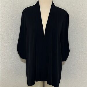 Calvin Klein Black Women's Jacket 3/4 sleeves L Large see photos